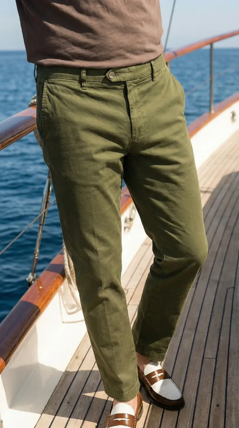 Mason's New York chino uomo verde bosco regular