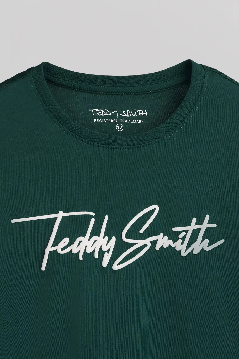 Teddy Smith T-Evan MC JR t-shirt bambino verde vert pin