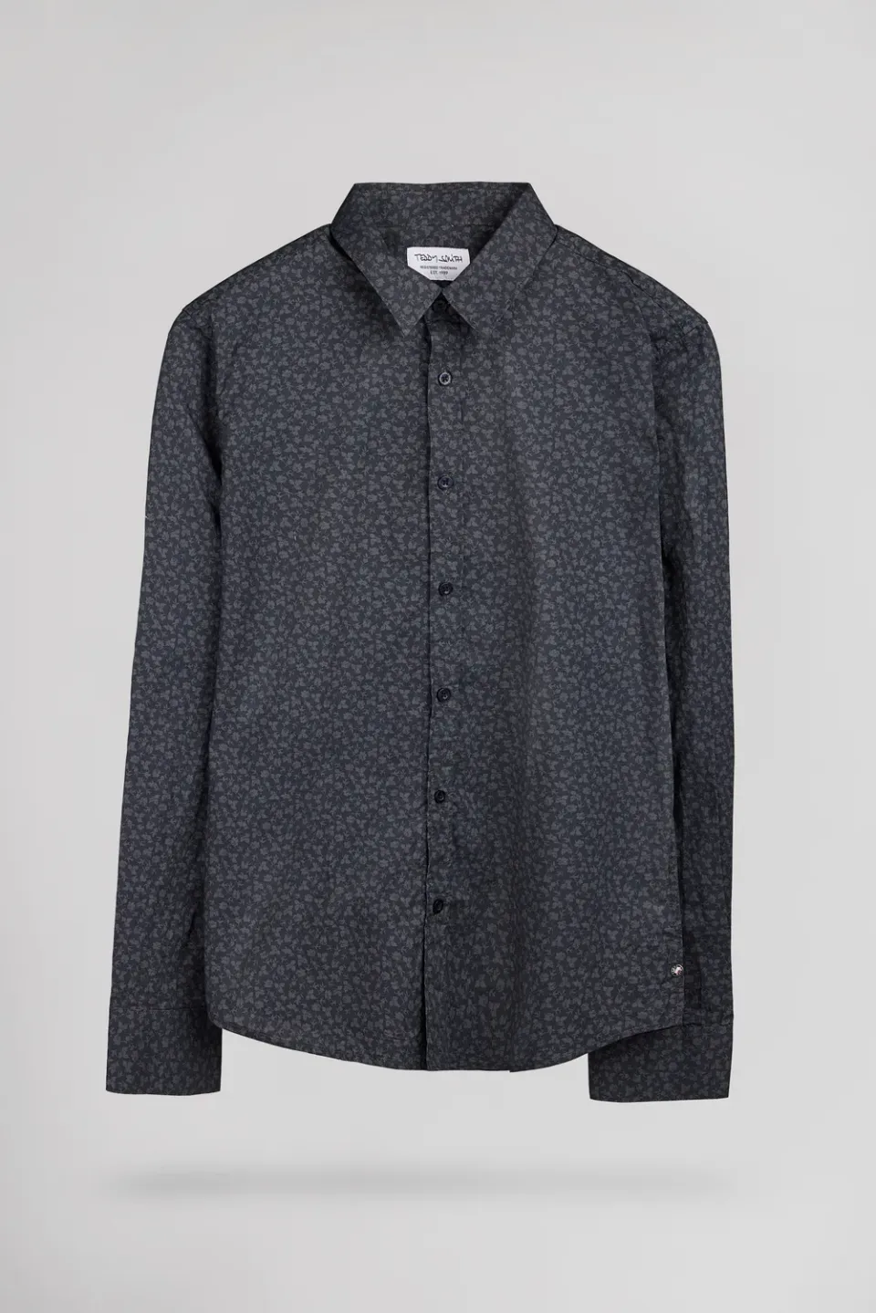 Teddy Smith Carton camicia uomo blu navy slim