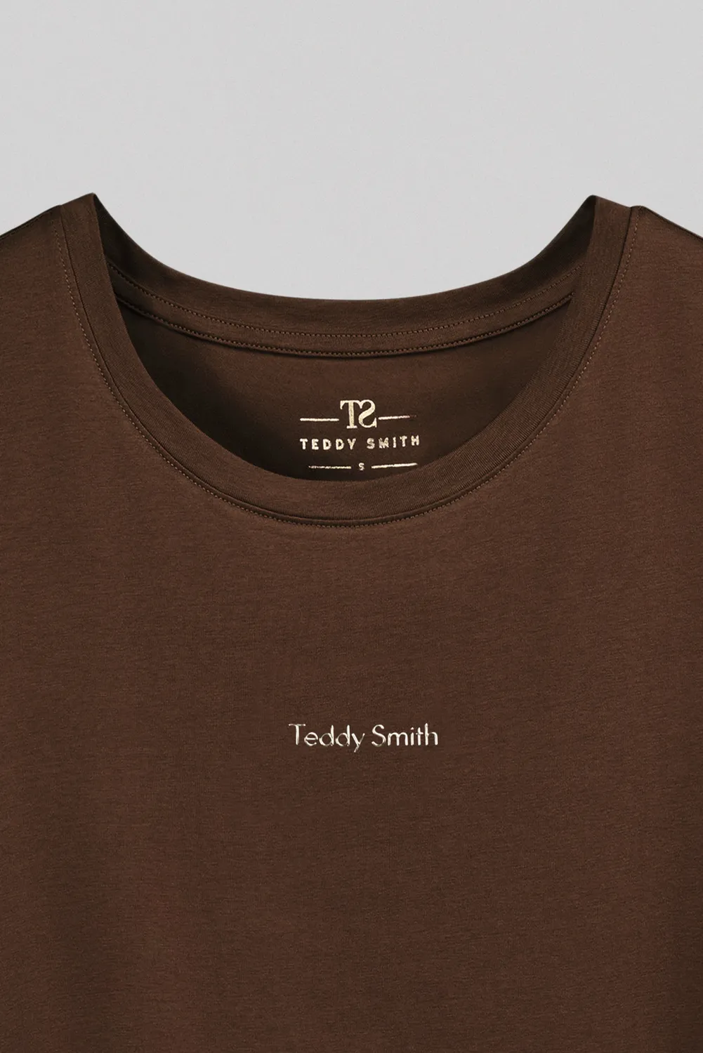 Teddy Smith T-Ribelle T-Shirt Donna Cioccolato Cotone Regular