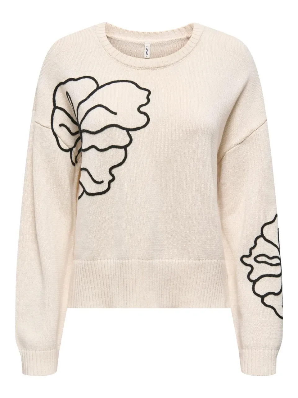 ONLY Onlpetra Maglia Ricamo Fiori Betulla XL