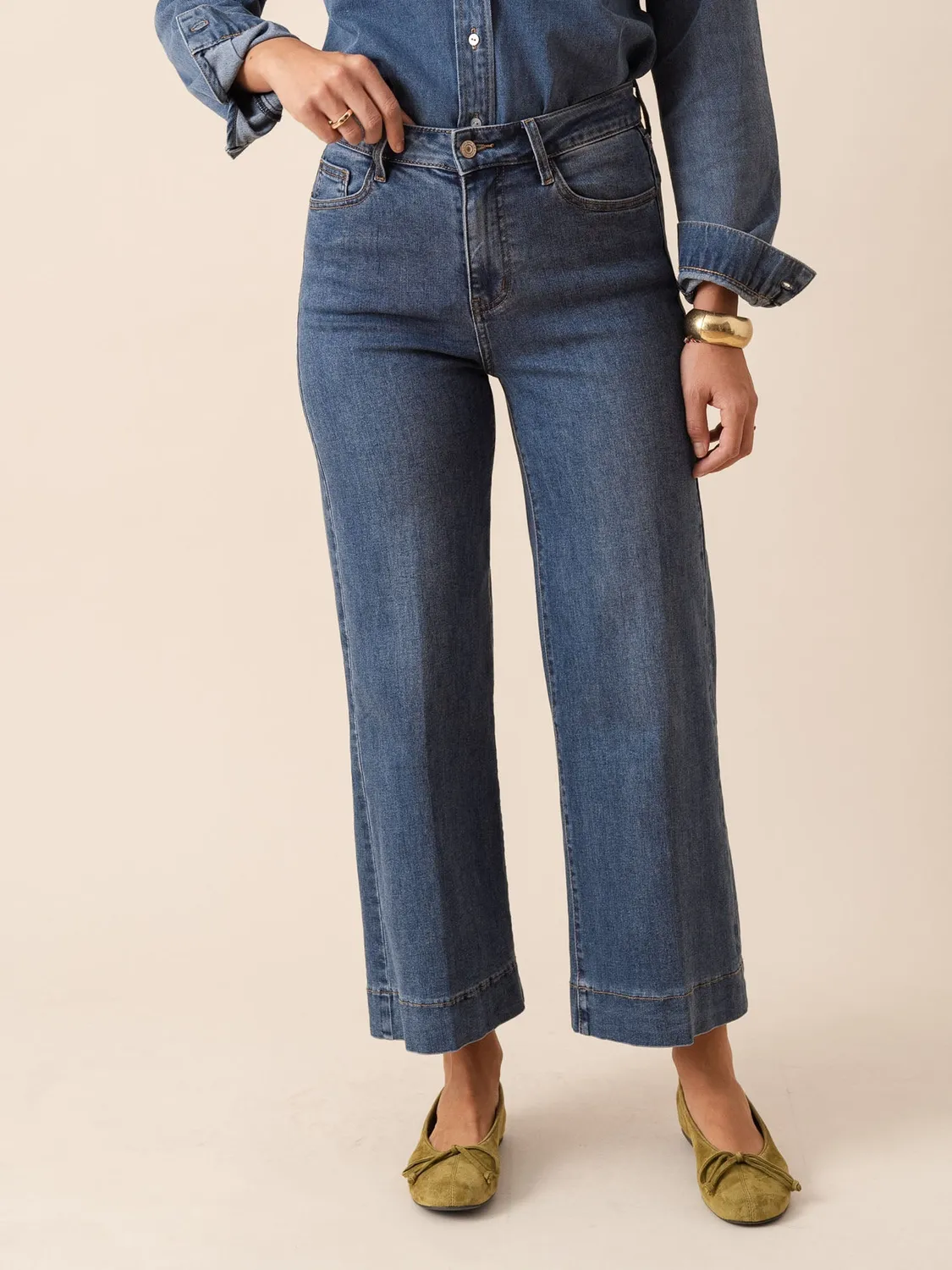 Oraije Windy Jeans Wide Blu Stone