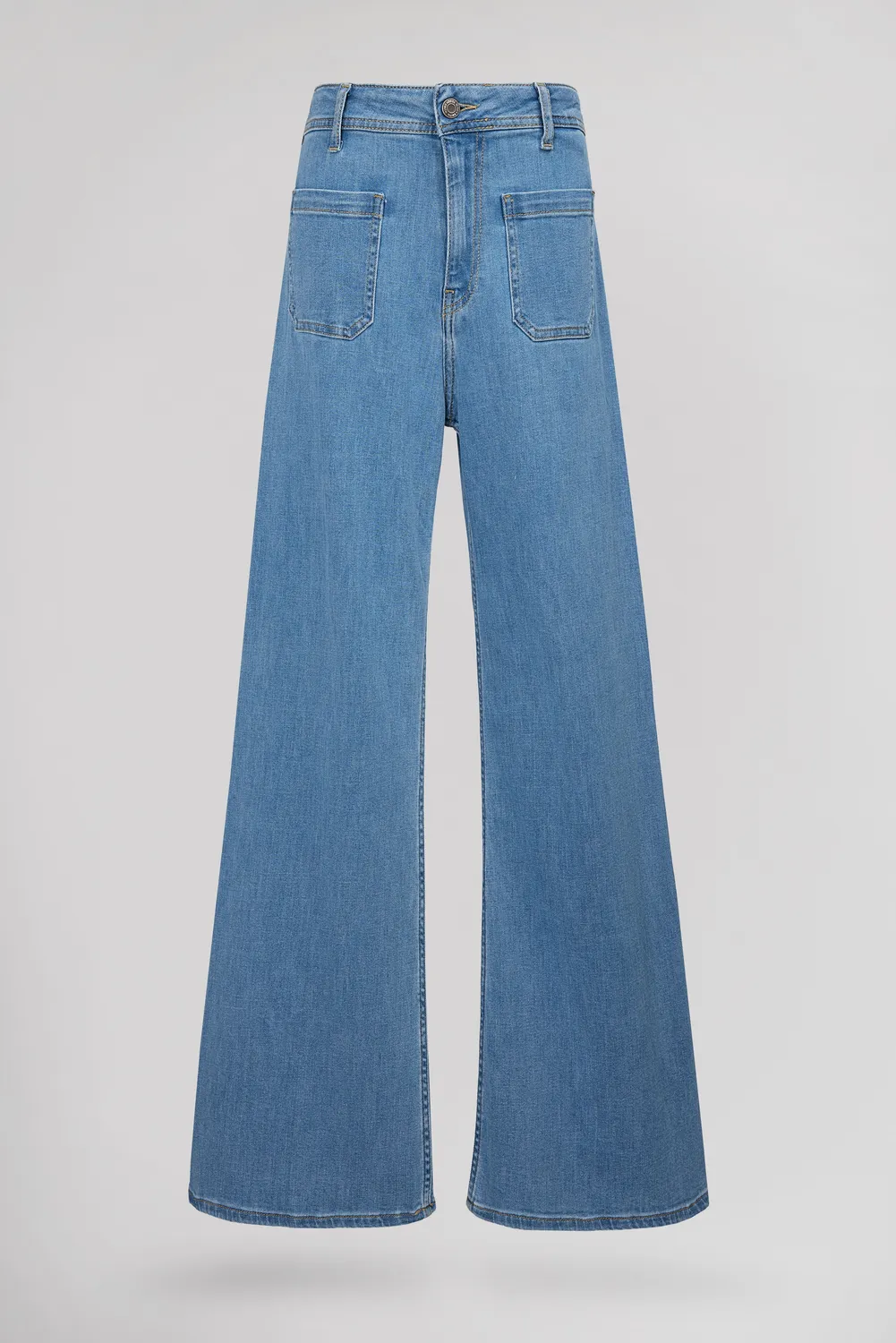 Teddy Smith P-Josefa 4PP jeans flare vita alta indigo