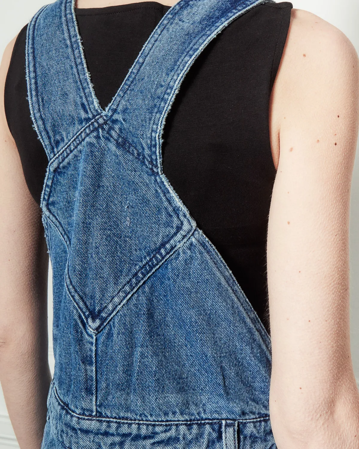 Acquaverde Kora Worn salopette jeans slavata