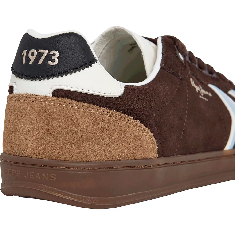 Pepe Jeans Palla Mix Sneakers Uomo Marroni 6 UK Pelle