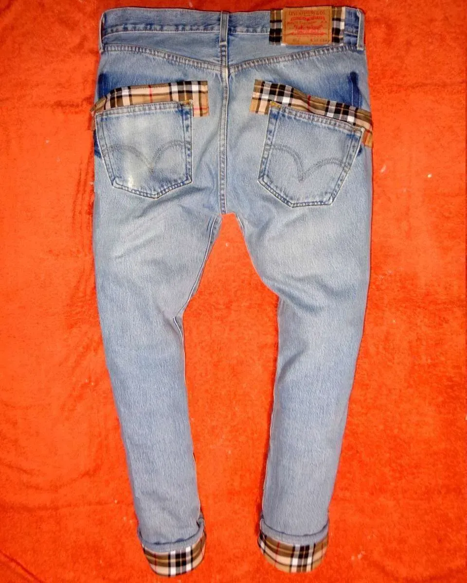 Levi's Vintage Remake Tasche jeans check beige