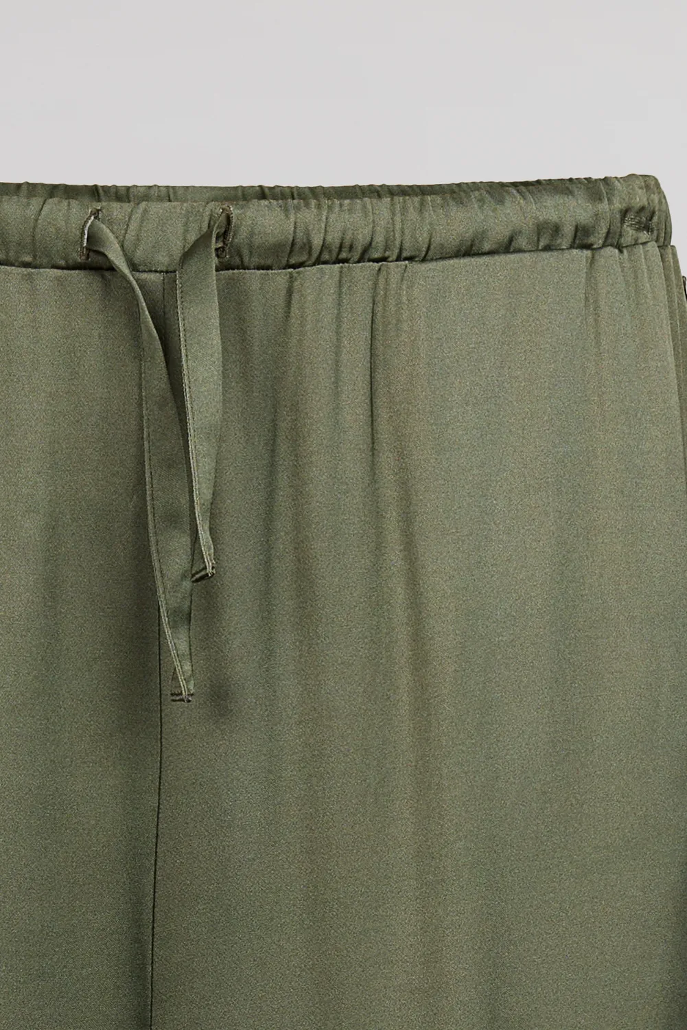 Teddy Smith P-Leonie pantalone donna Turbulence Kaki fluido satinato