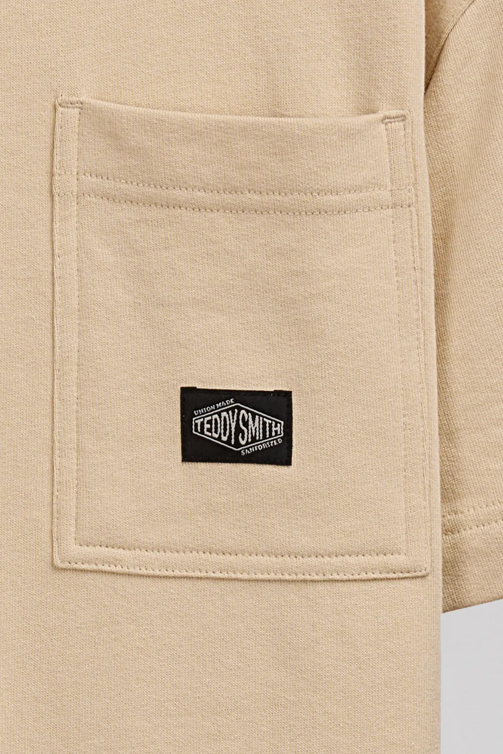 Teddy Smith S-OCH RC JR Felpa Bambino Beige Chiaro Cotone