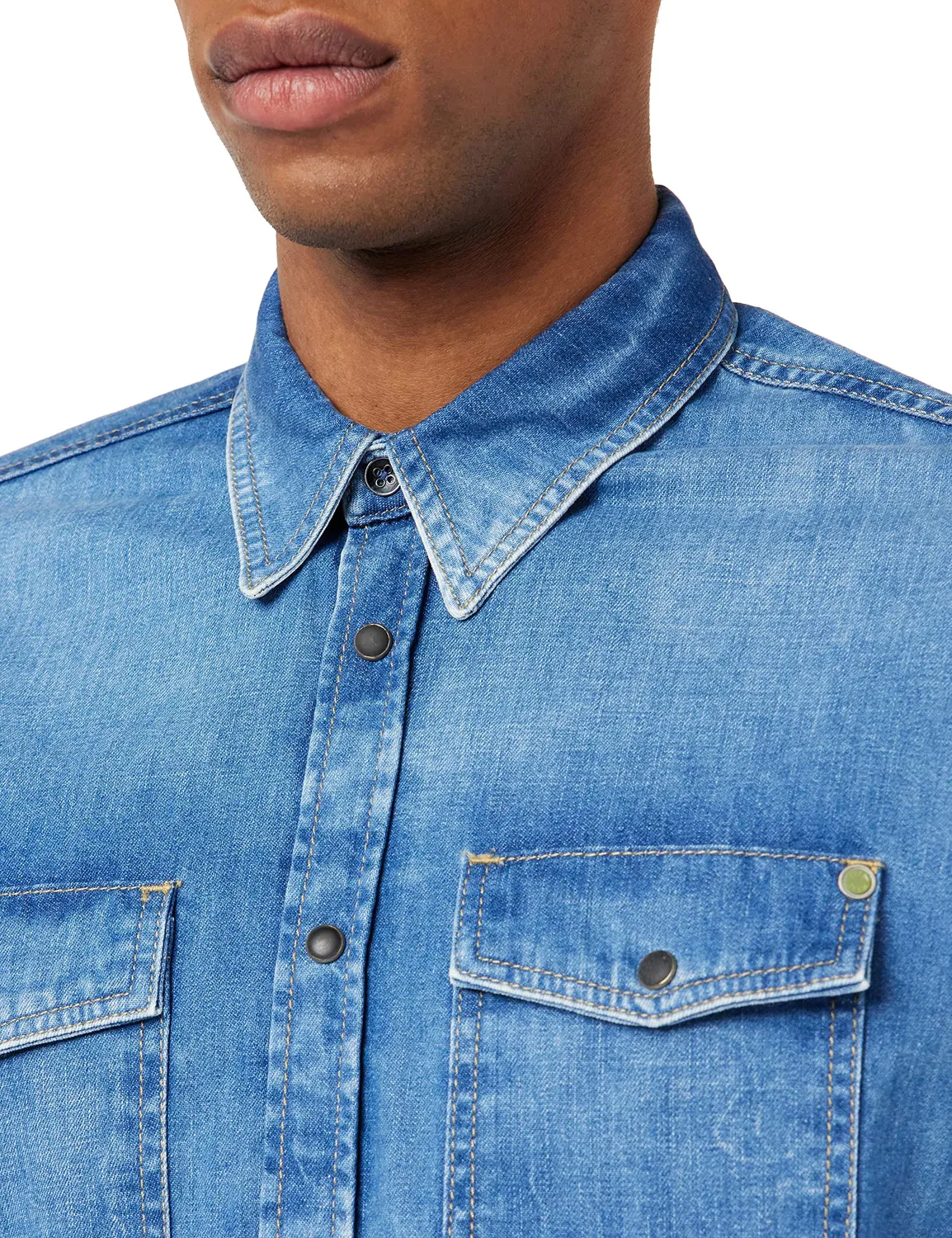 Pepe Jeans Hammond camicia jeans uomo blu denim-ht8