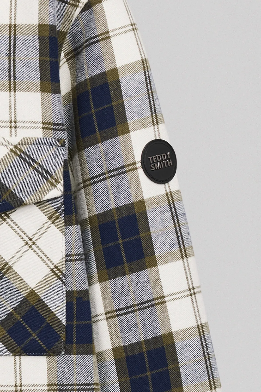 Teddy Smith B-Johan Dark Navy sovracamicia quadri blu