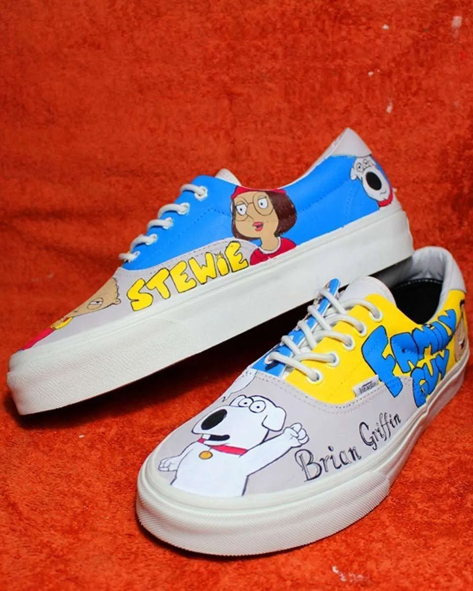 Vans Slip-On Family Guy sneakers dipinte a mano Griffin