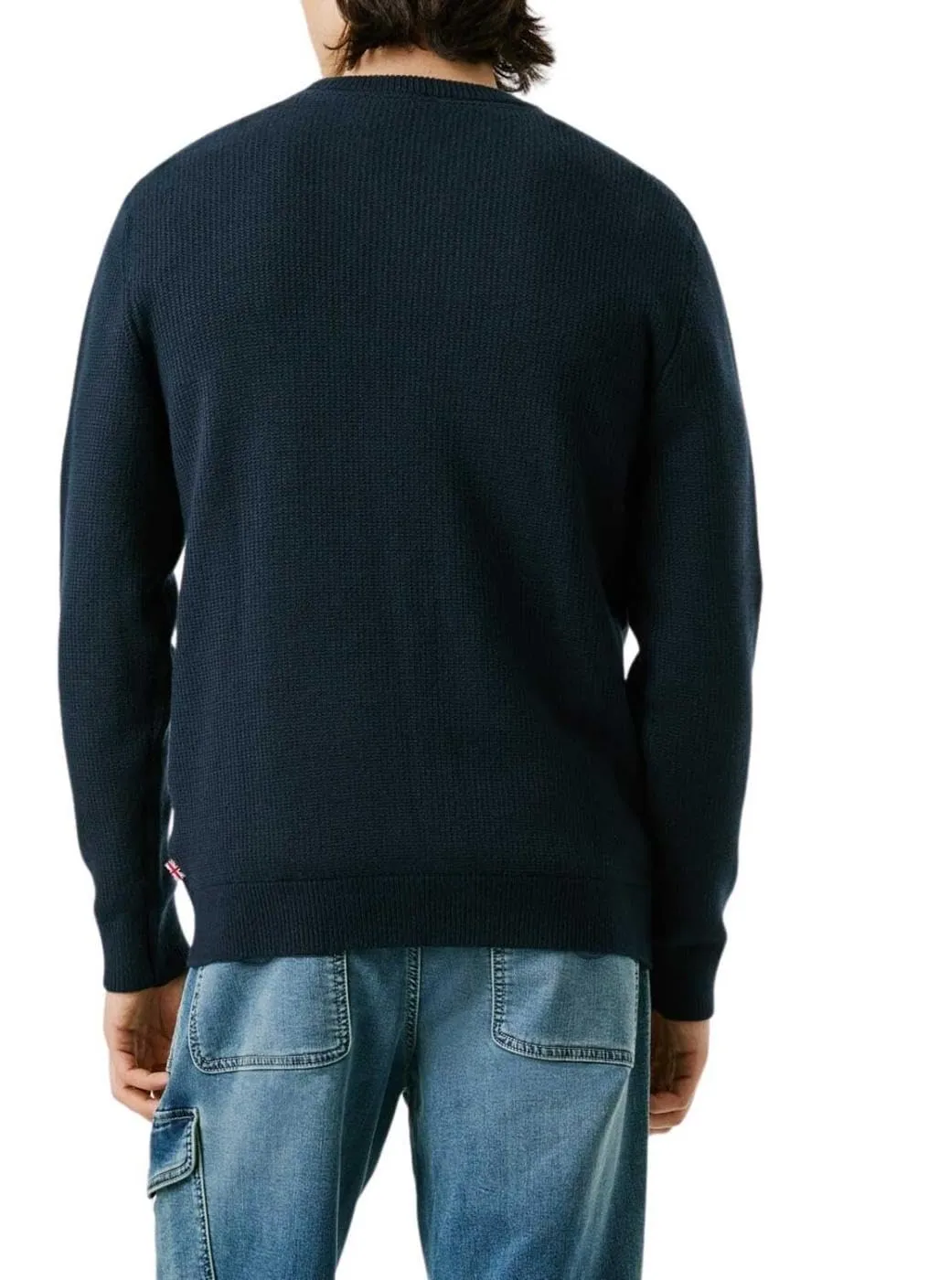 Pepe Jeans Phineas Maglione Uomo Girocollo Jacquard Tono su Tono