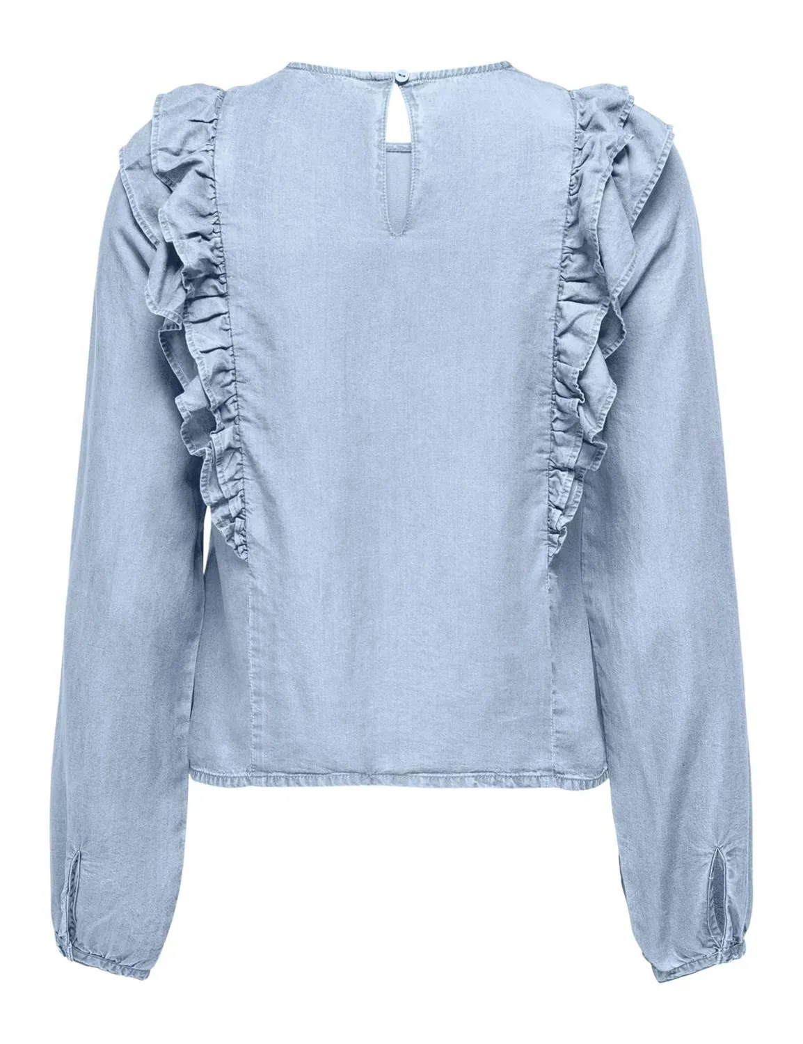 ONLY Onlcharis Life Frill top mix blu chiaro