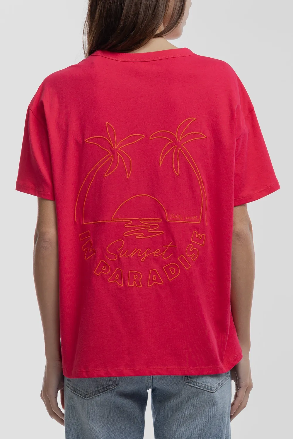 Teddy Smith T-Surf MC t-shirt fuxia oversize