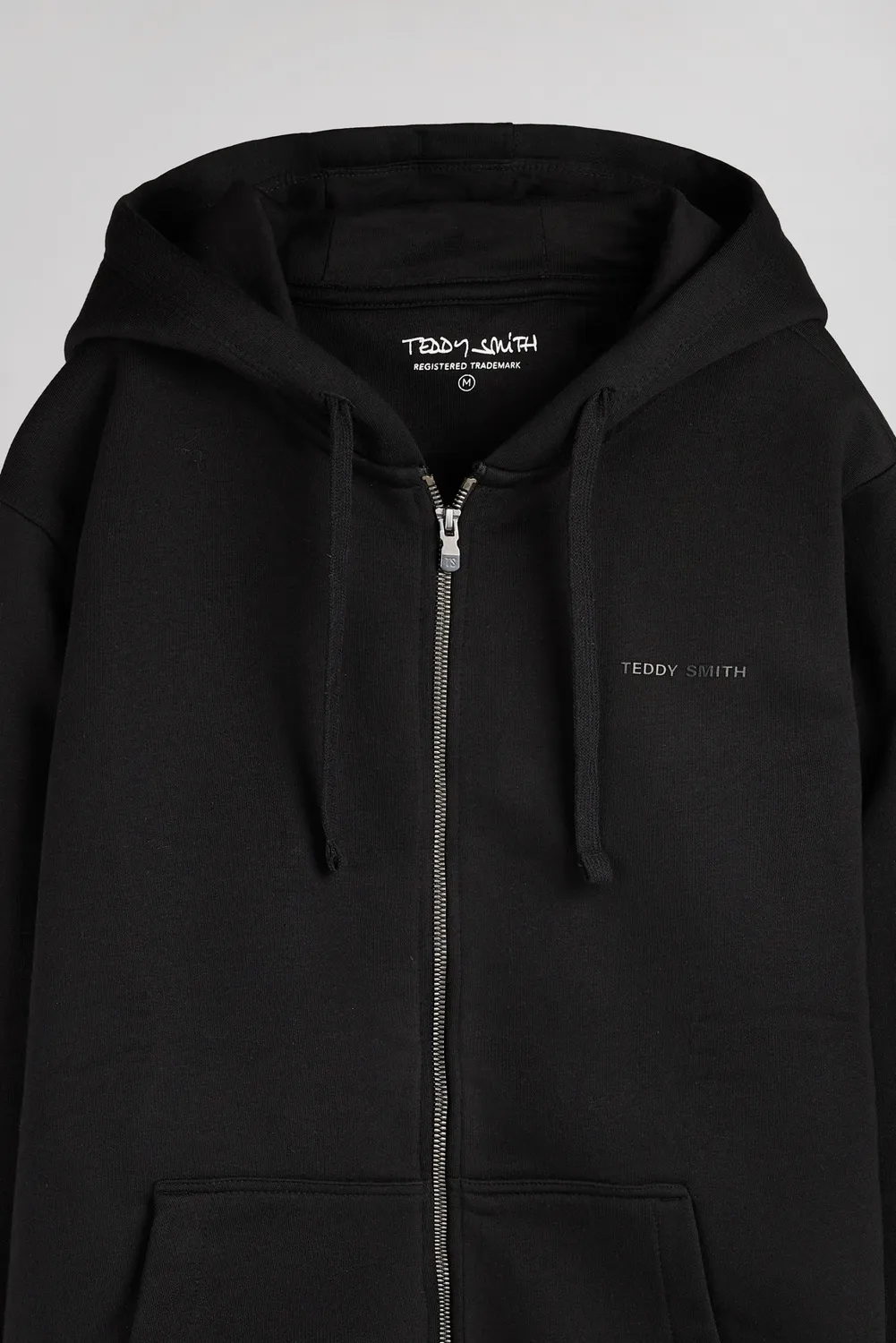 Teddy Smith Giclass Little Felpa Zip Uomo Nera Cappuccio