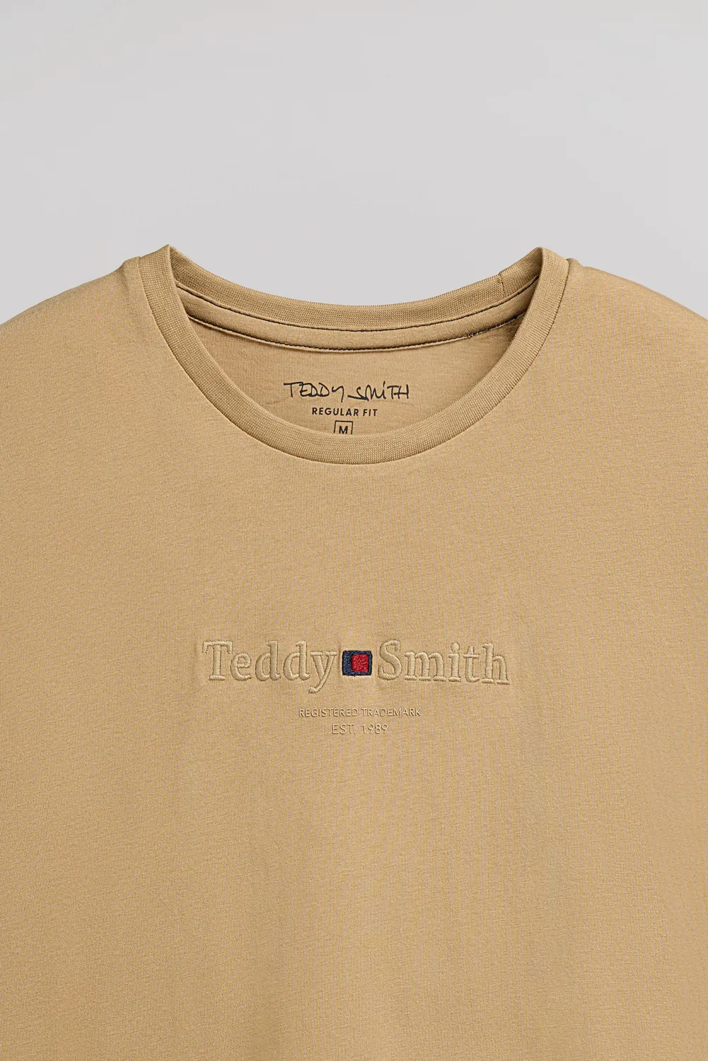 Teddy Smith T-Jim MC t-shirt uomo beige cotone
