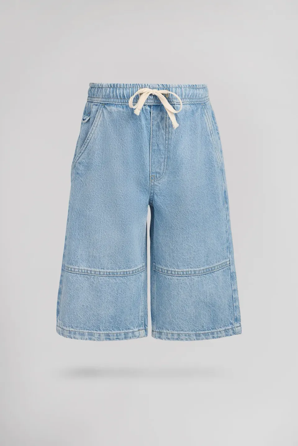 Teddy Smith S-Car shorts denim bambino indaco chiaro baggy lungo