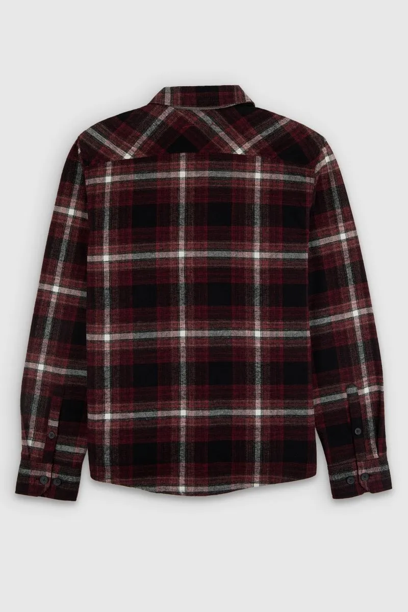 Teddy Smith Turner camicia flanella a quadri scarlet red