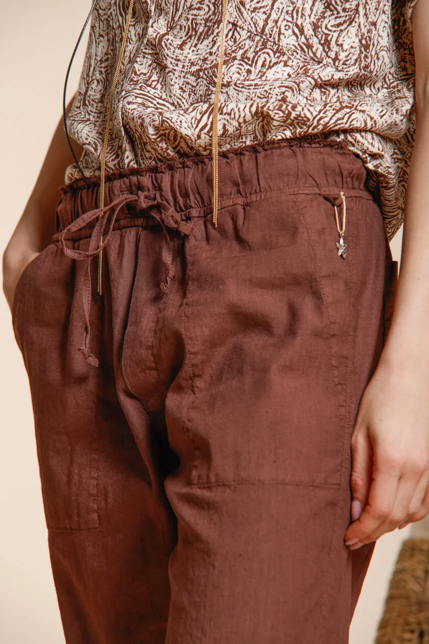 Mason's Jogger City chino donna lino marrone relaxed