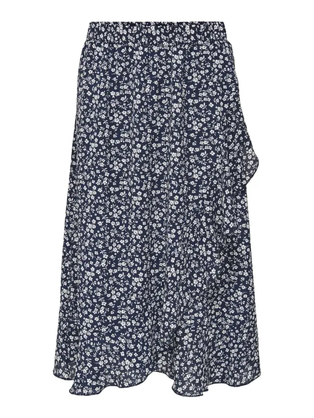 Only Onlcarly Gonna Lunga Donna XS con Volant Fluida