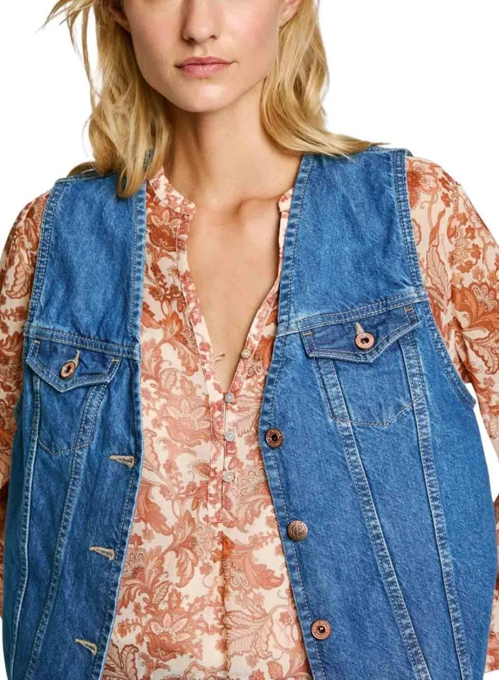 Pepe Jeans Maeve gilet donna M blu denim