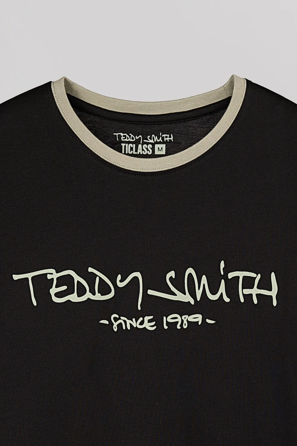 Teddy Smith Ticlass MC T-shirt uomo nera 100% cotone