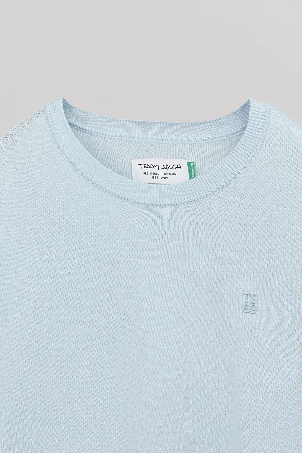 Teddy Smith P-Martino pull uomo azzurro girocollo