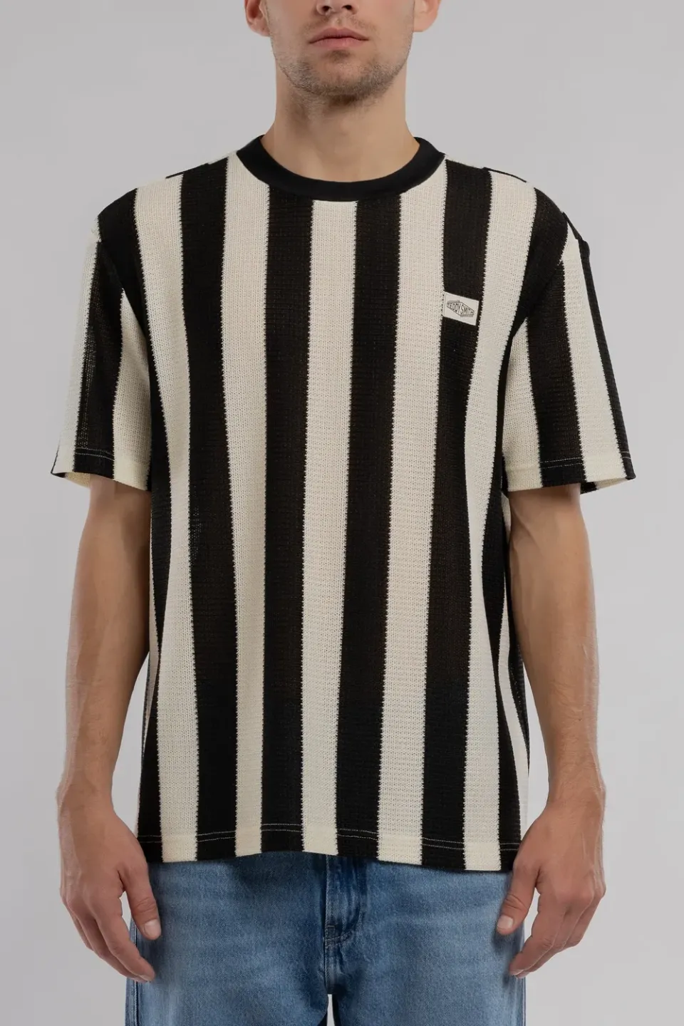 Teddy Smith T-Lanz MC t-shirt uomo crema a righe