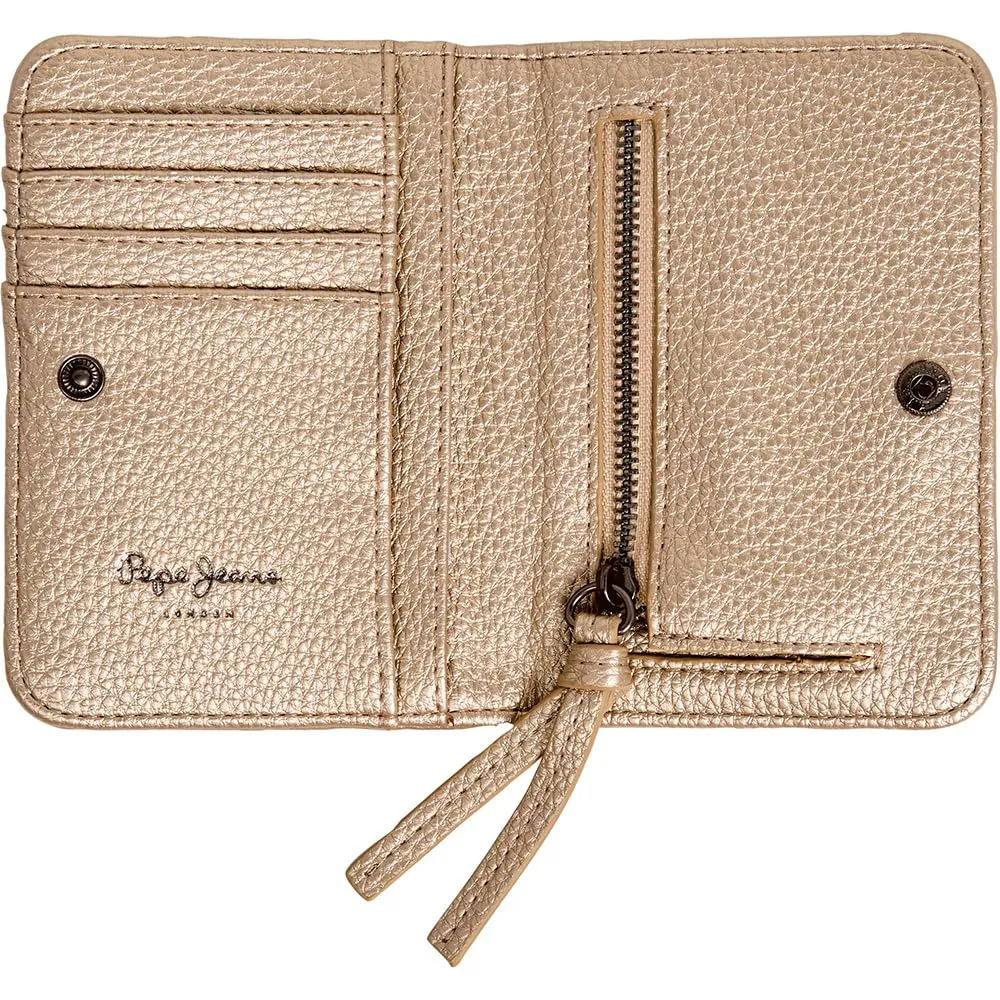 Pepe Jeans Tyler portafoglio donna oro chiusura bottone
