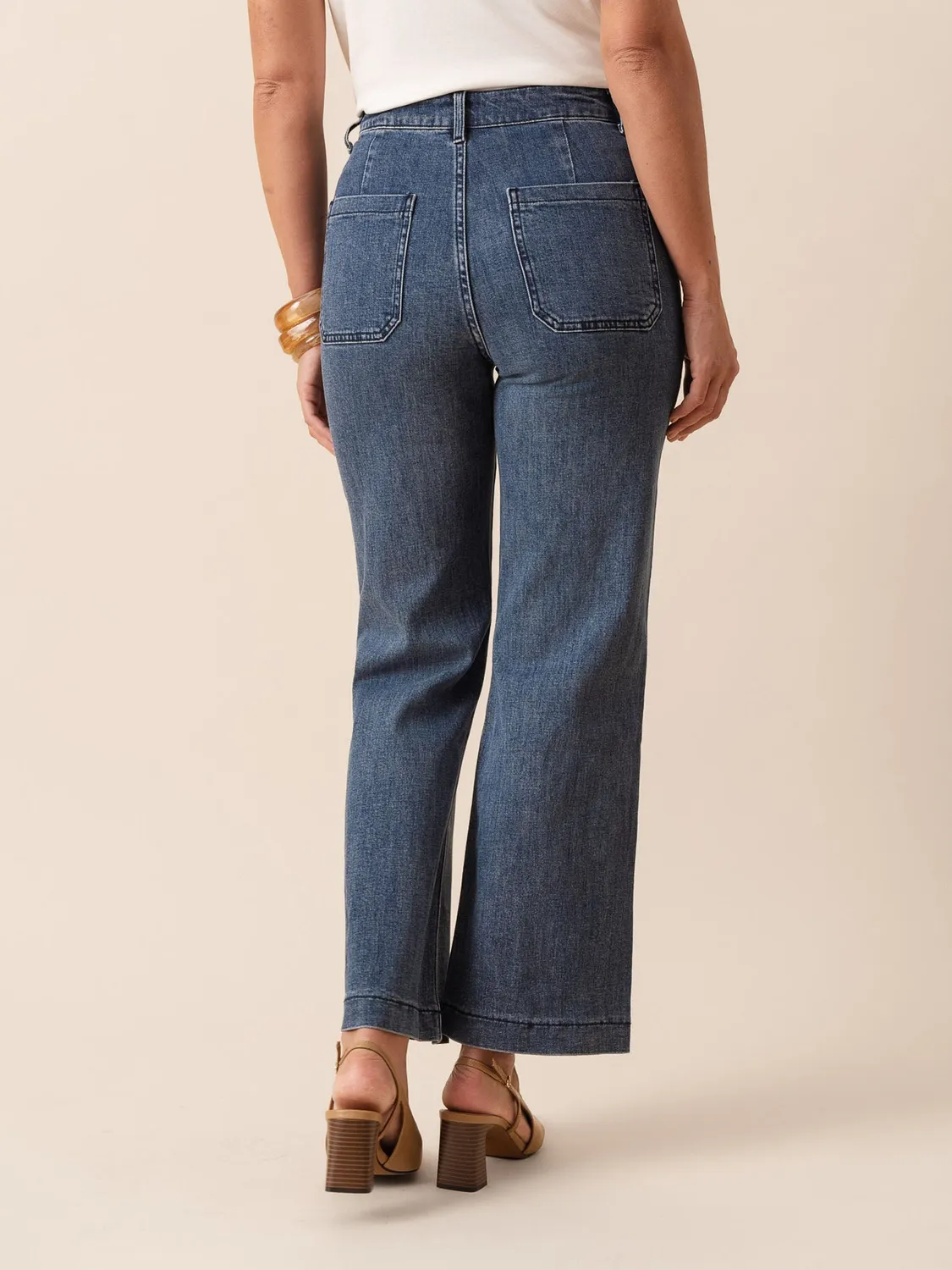 Oraije Paulinette jeans bootcut blu stone