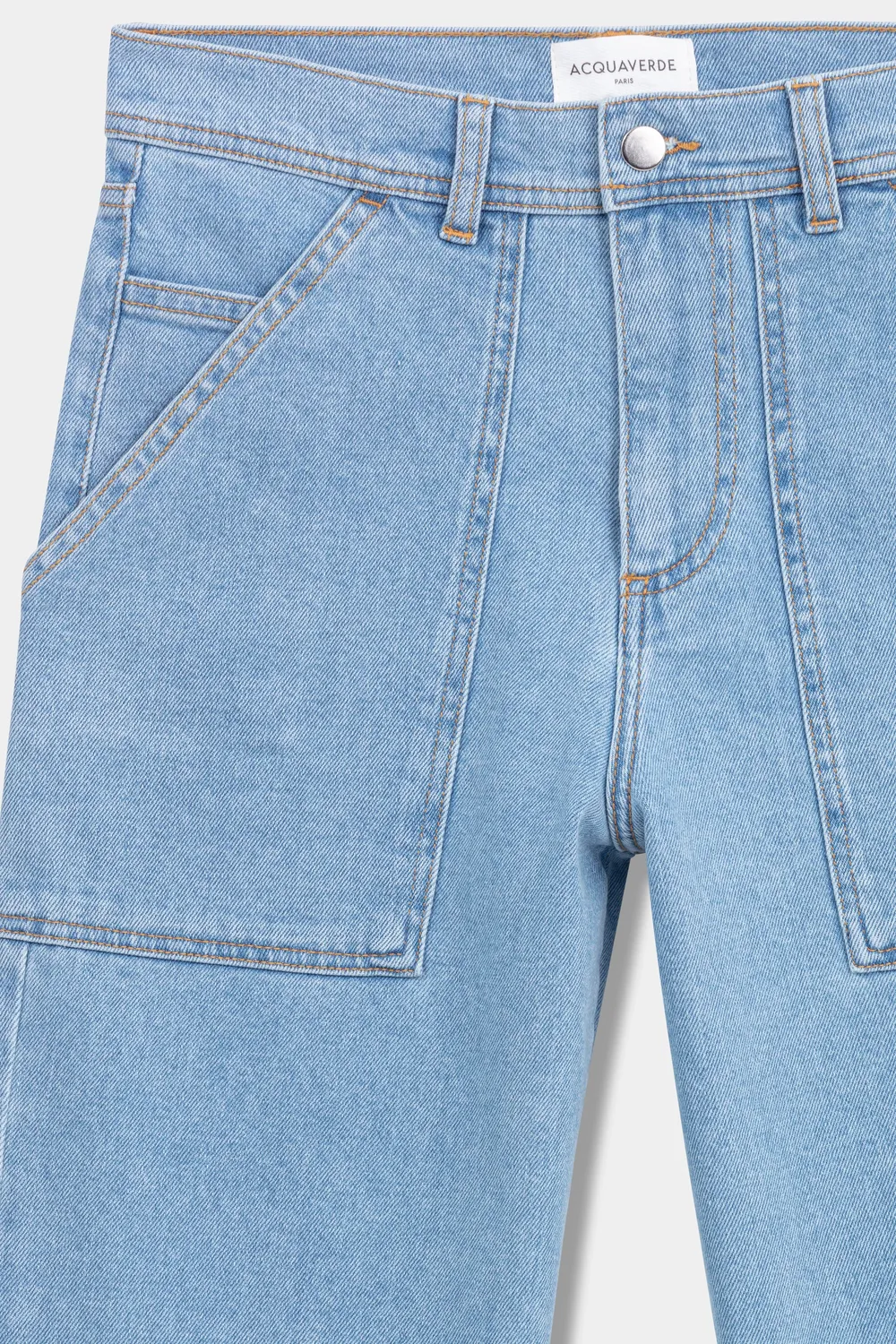 acquaverde Hope jeans baggy Used Bleached 6 tasche