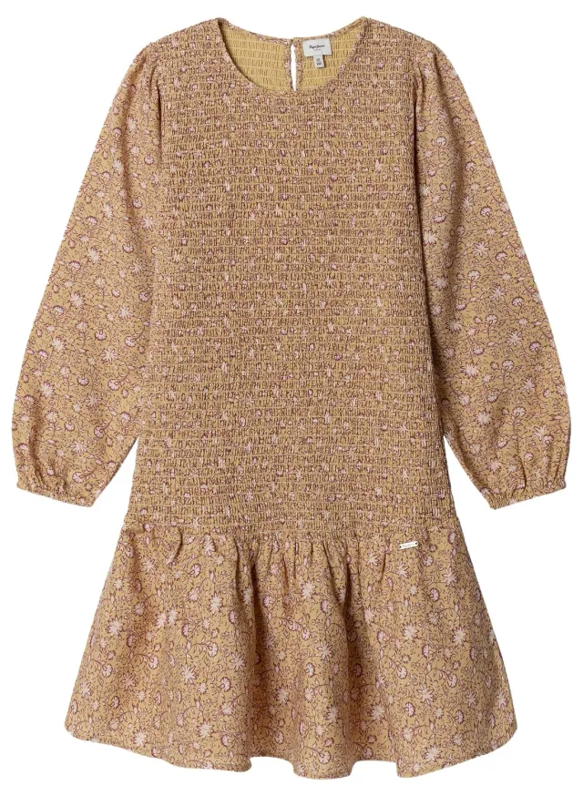 Pepe Jeans Irella vestito bambina 10 anni stampato maniche lunghe