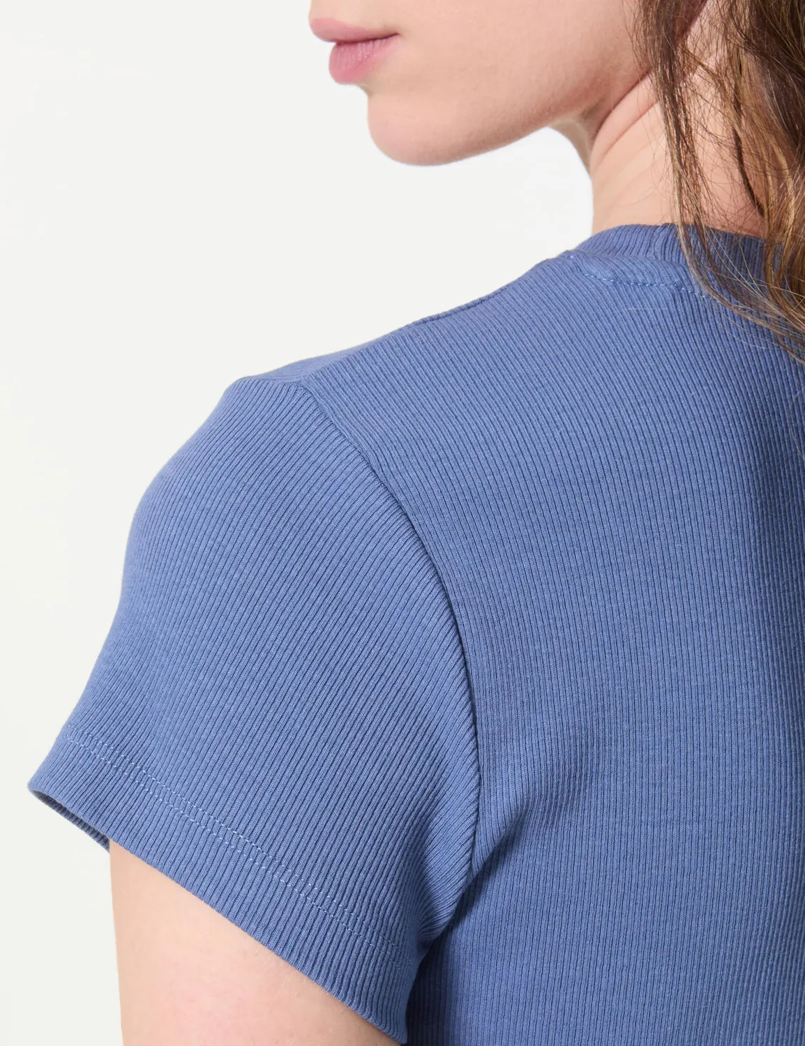 Pepe Jeans Basic Rib T-Shirt Donna a Costine Pacco da 1