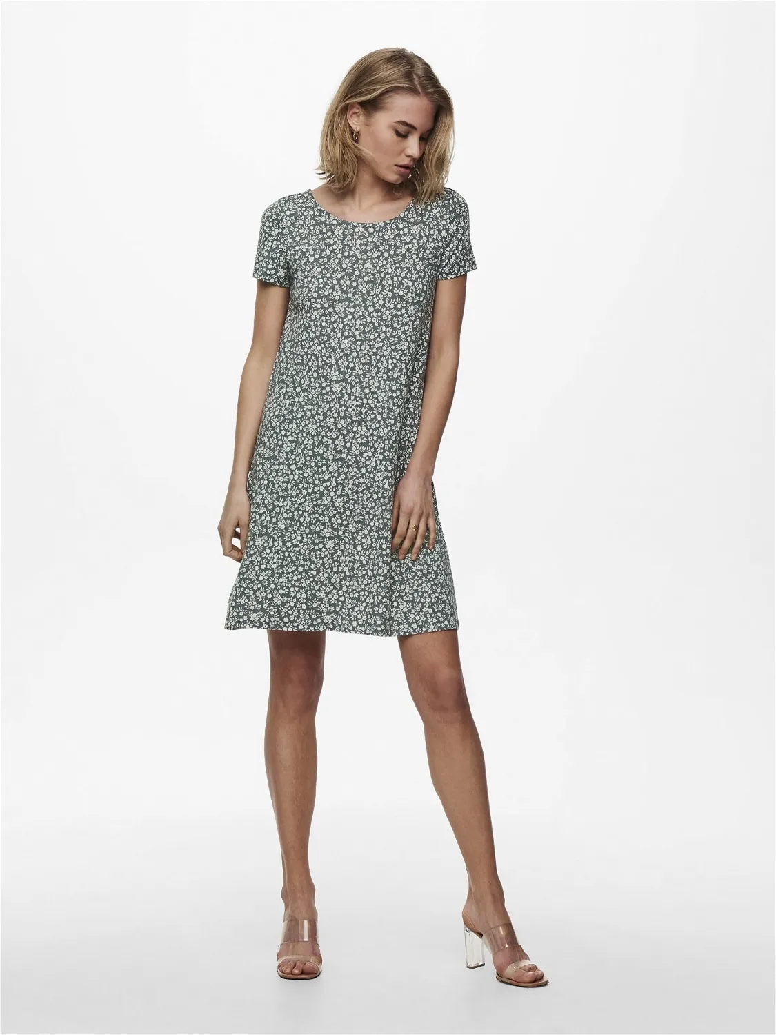 ONLY Onlbera Back Lace Up S/S Dress Jrs Noos vestito schiena allacciata