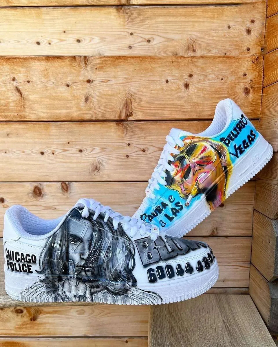 Nike Air Force 1 Paura e Delirio sneakers dipinte a mano