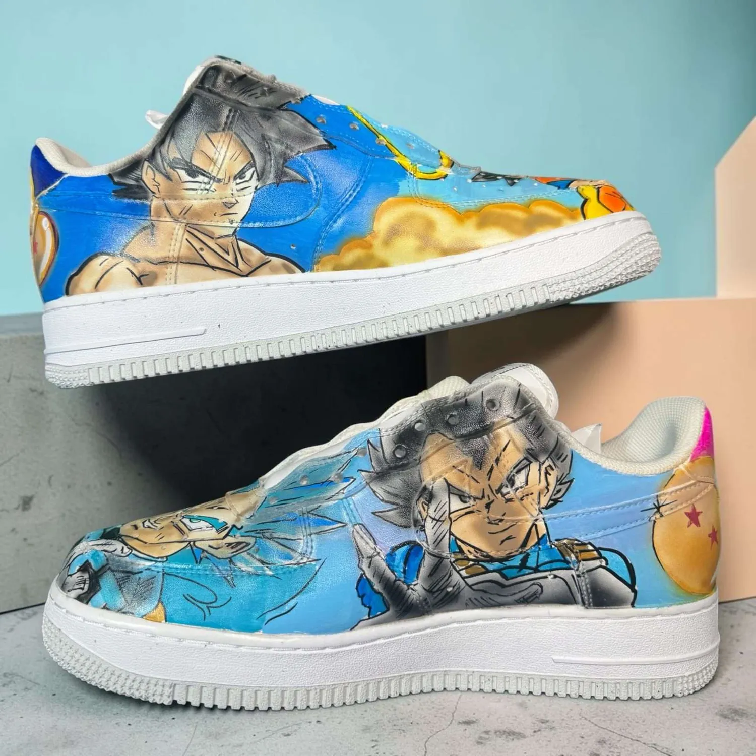 Nike Air Force 1 Sneakers Personalizzate Goku Vegeta