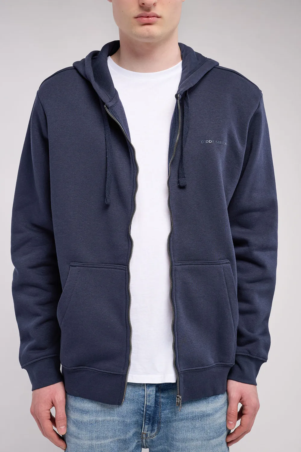 Teddy Smith Giclass Little felpa uomo blu zip