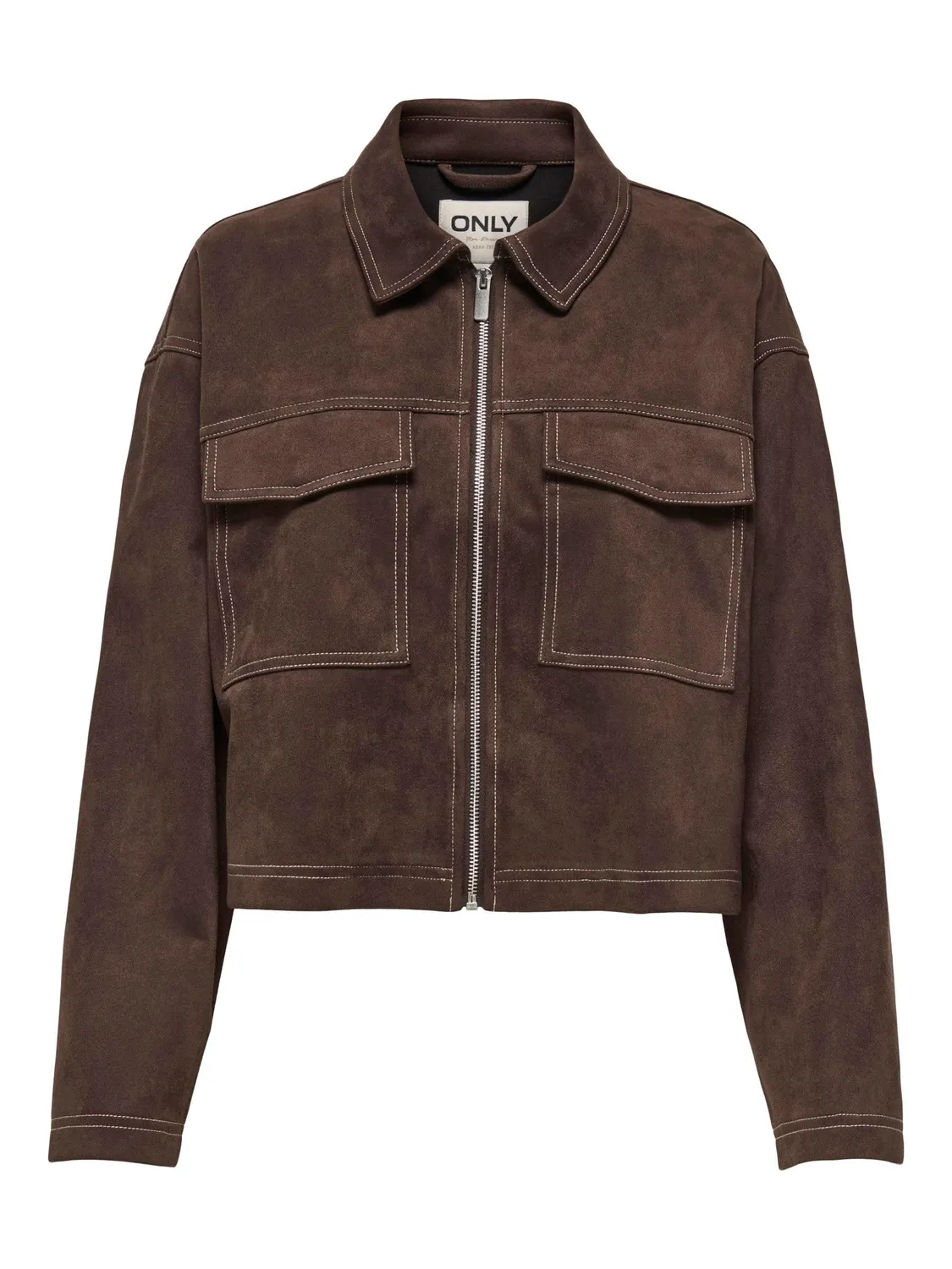 Only Onlstina Giacca Donna M Camoscio Crema