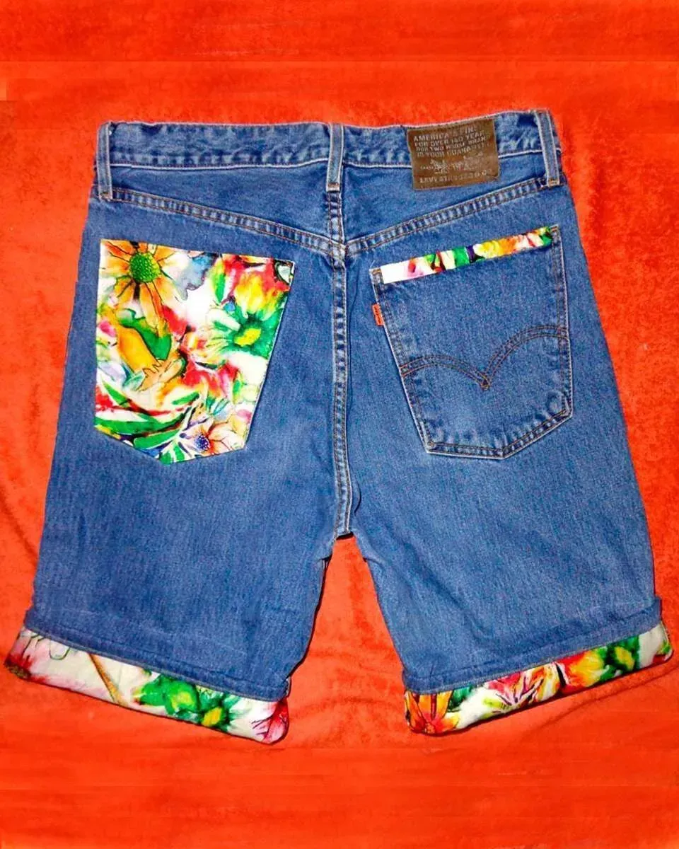 Levi’s Vintage Fiori Hawai bermuda jeans custom