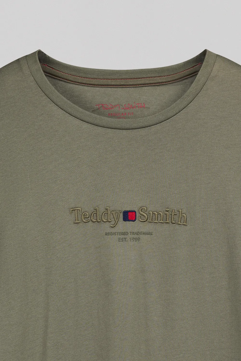 Teddy Smith T-Jim ML T-Shirt Uomo Kaki Dusty