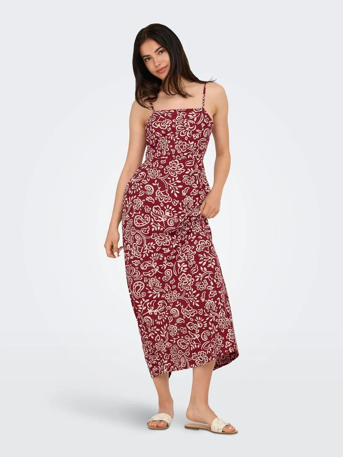 ONLY Onljakiri abito midi lino donna traspirante