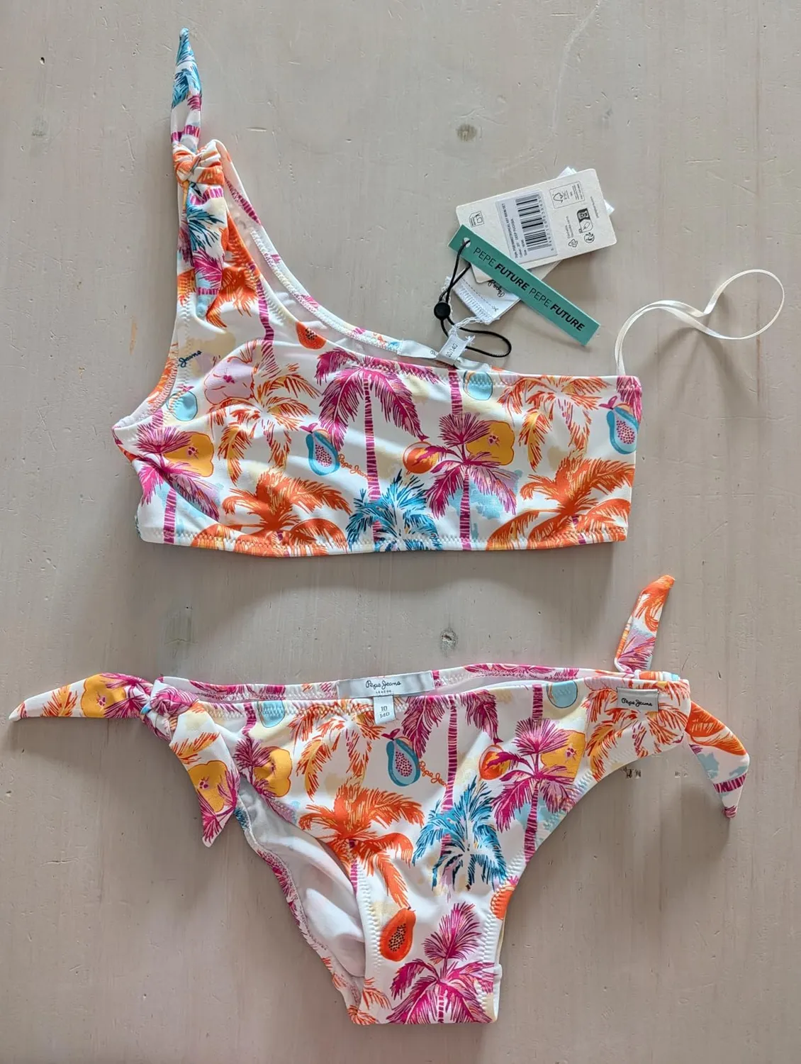 Pepe Jeans Tropical Asy bikini bambina 10 anni nodo