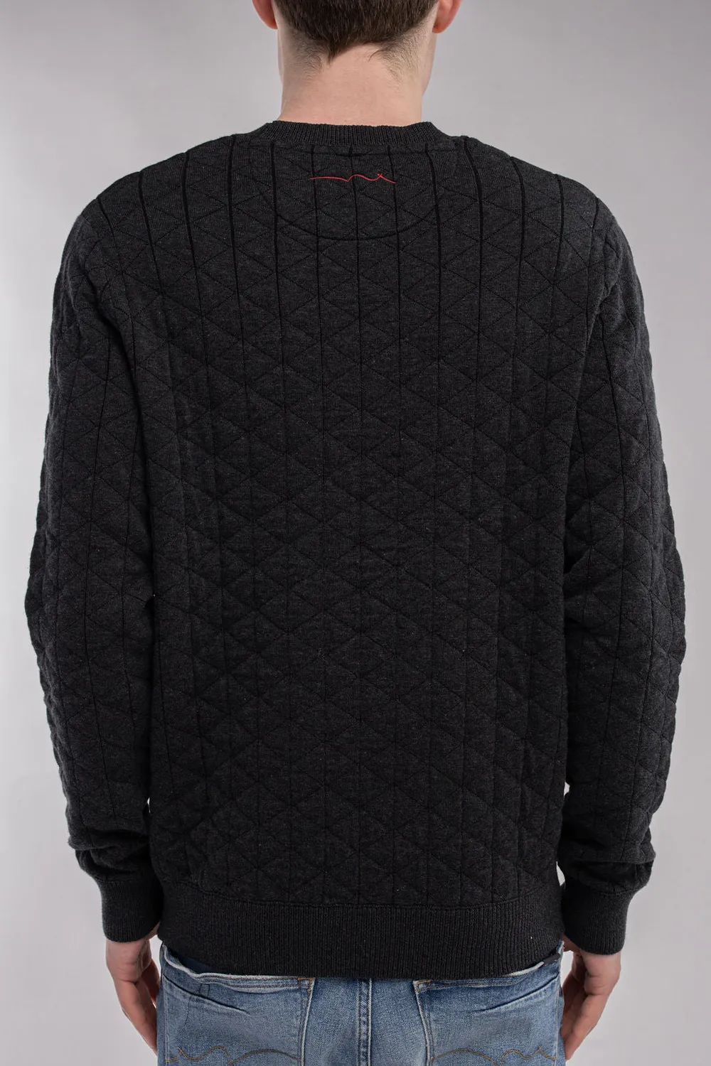 Teddy Smith P-Marlow maglione uomo nero jacquard