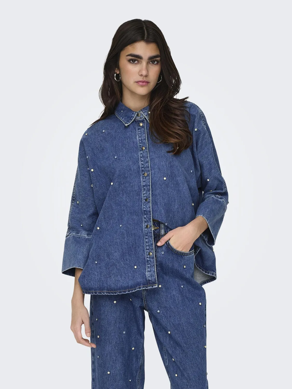 ONLY ONLGRACE camicia jeans donna M denim