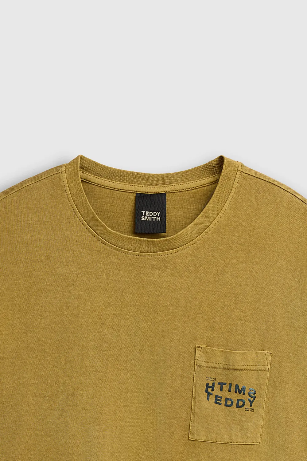 Teddy Smith T-Squad Worker t-shirt beige effetto slavato