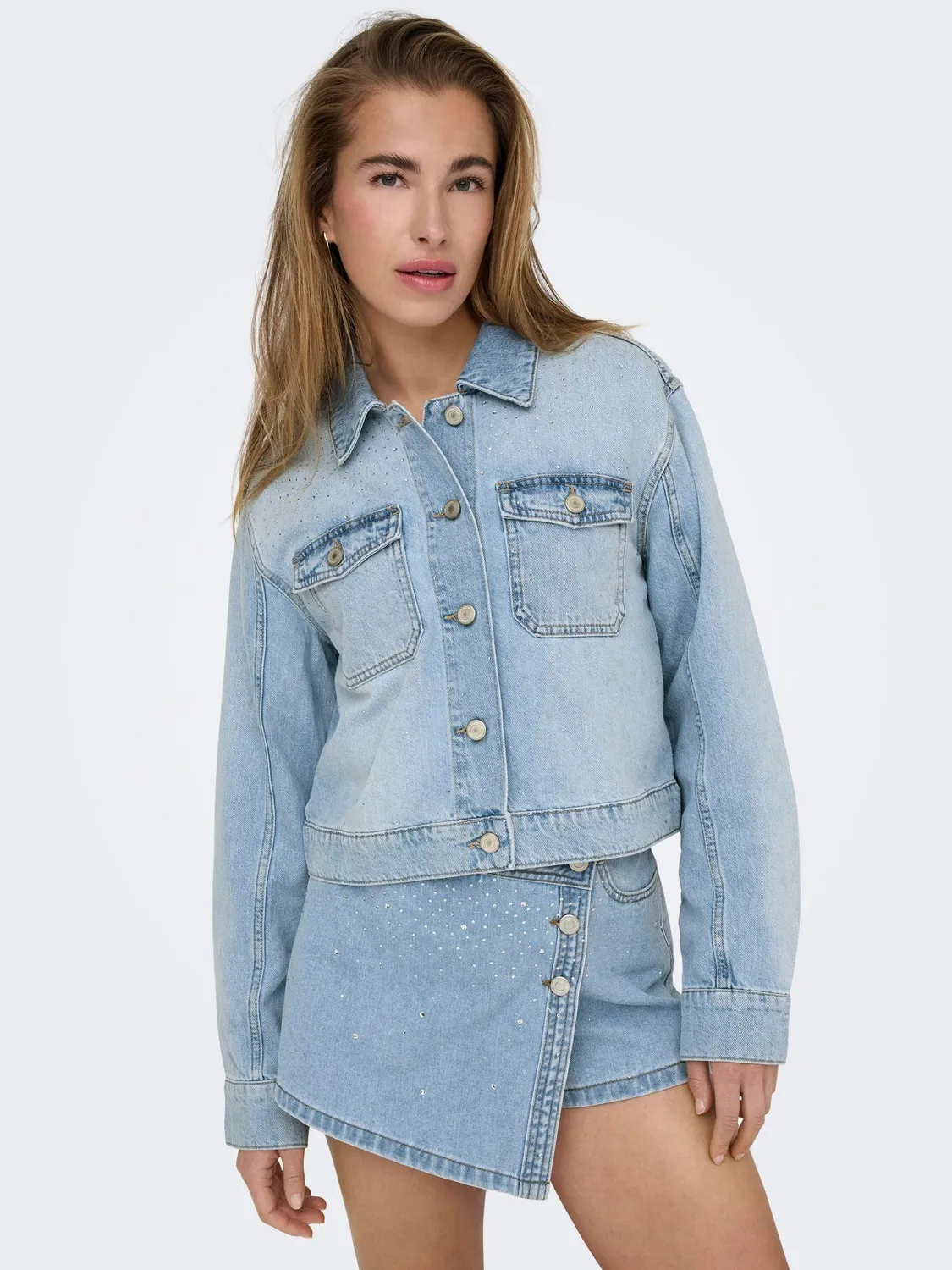 ONLY Onllumi giubbotto jeans L denim