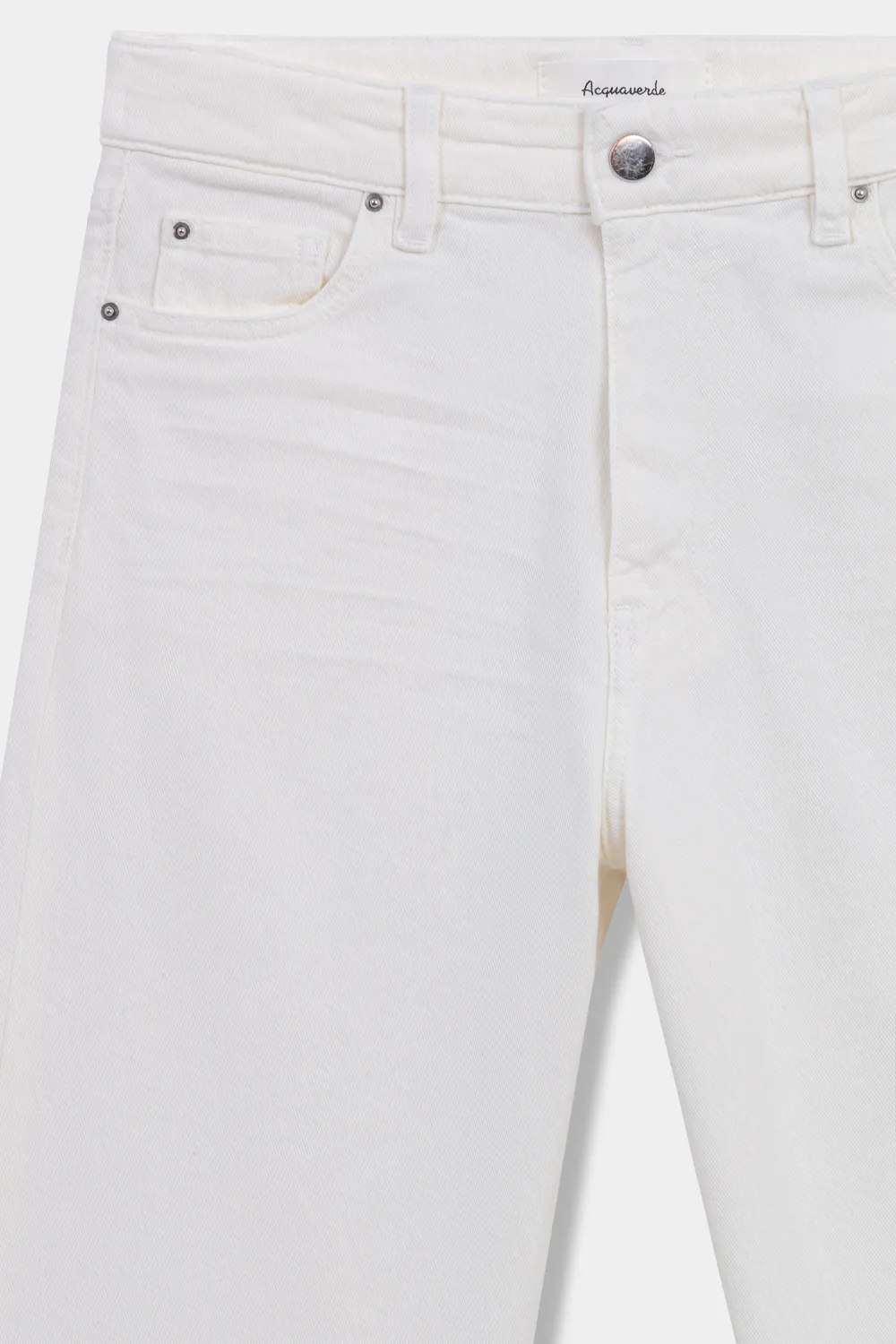 acquaverde Anouck pantalone off white vita alta