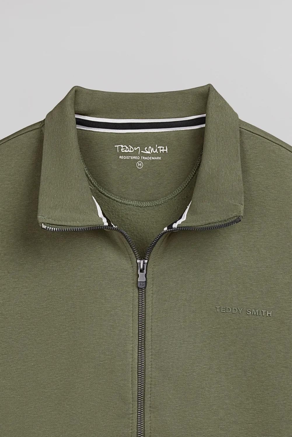 Teddy Smith G-Narkus Zip gilet uomo dusty kaki collo alto