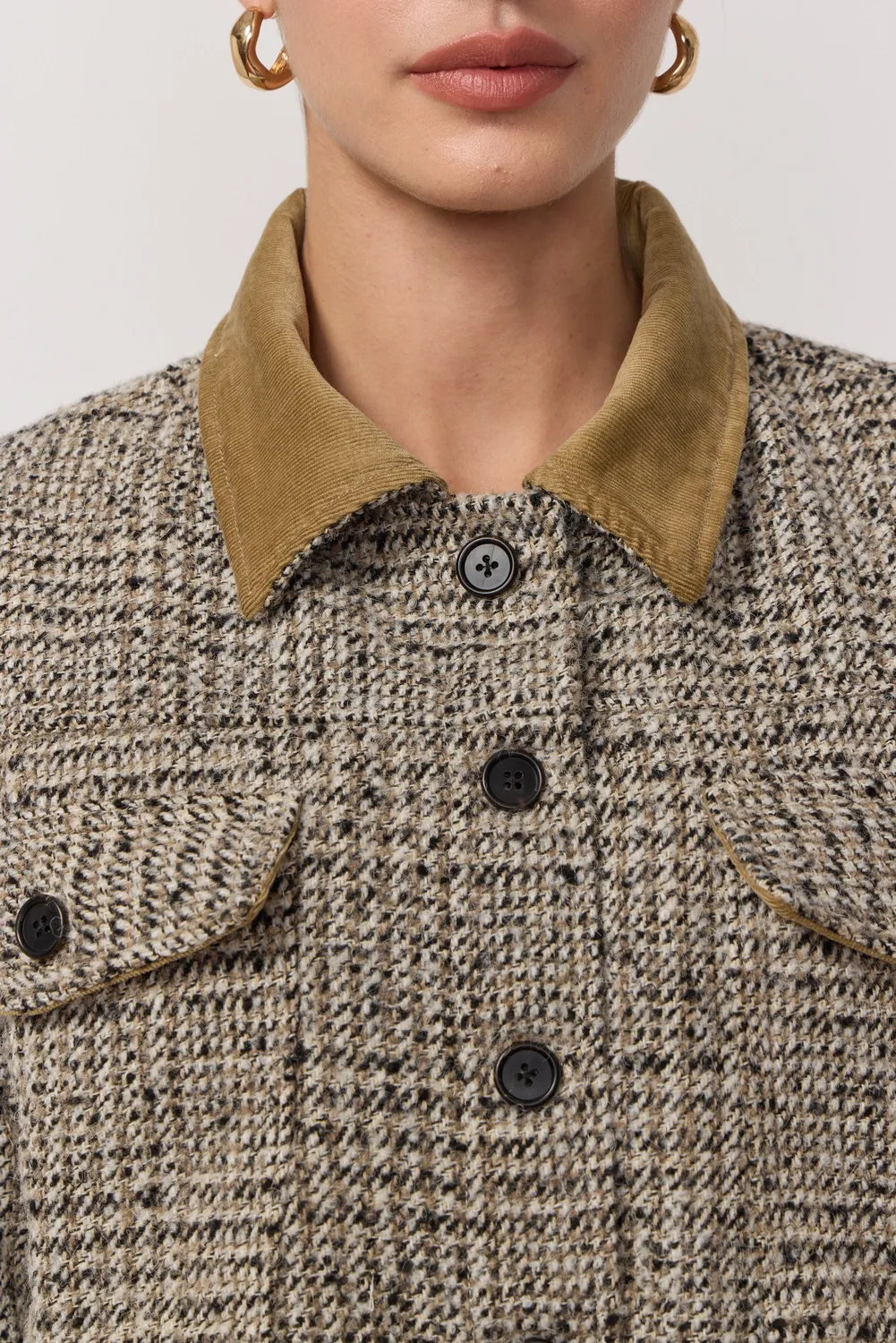 acquaverde Esmée giacca tweed a quadri