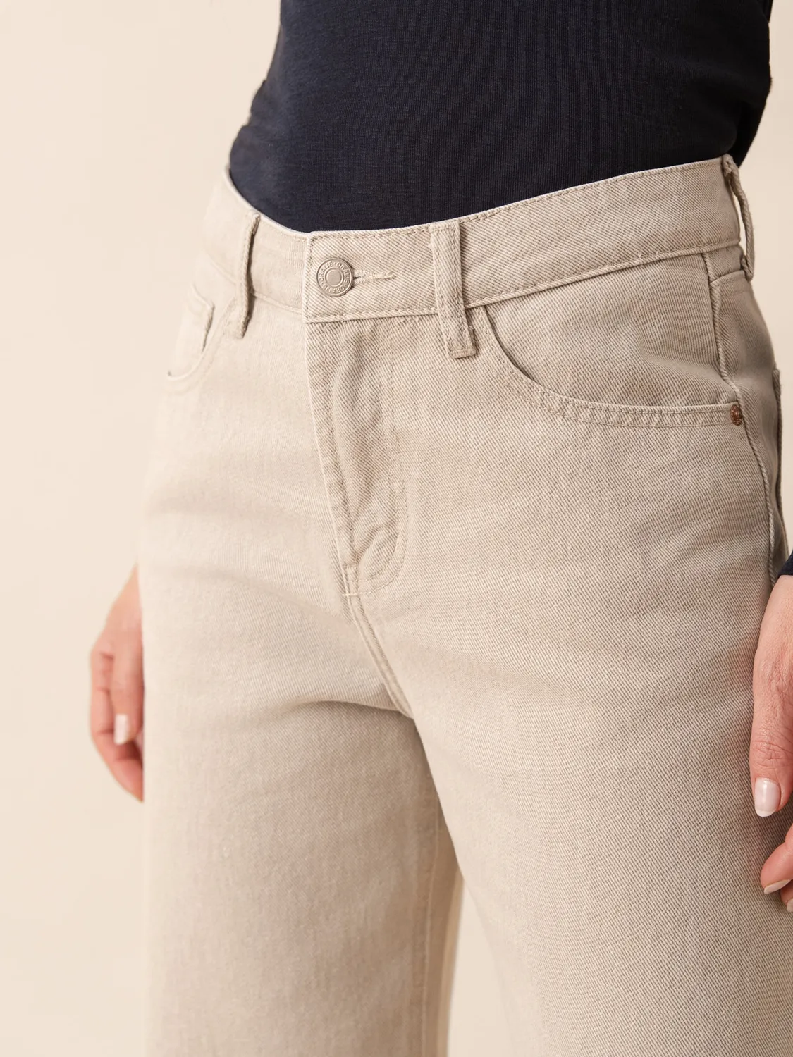 Oraije Boy jeans barrel taupe